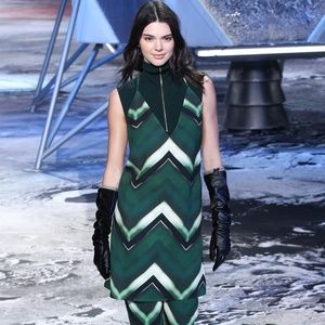 H&M Studio Collection A/W 2015 Chevron T Back Backless Dress Kendall